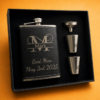 Personalised hip flask gift set by Vesta Custom Creations