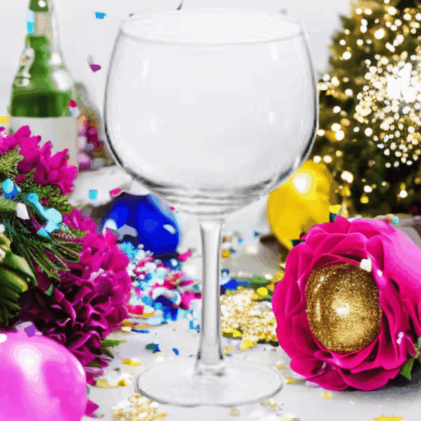 Personalised laser engraved gin glass by Vesta Scotland