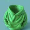Lime green 3D printed hoodie desk jar organiser by Vesta