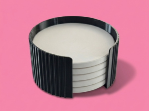 UV printed ceramic coasters with holder by Vesta