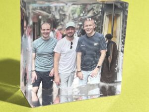 Clear acrylic photo block keepsake by Vesta Custom Creations