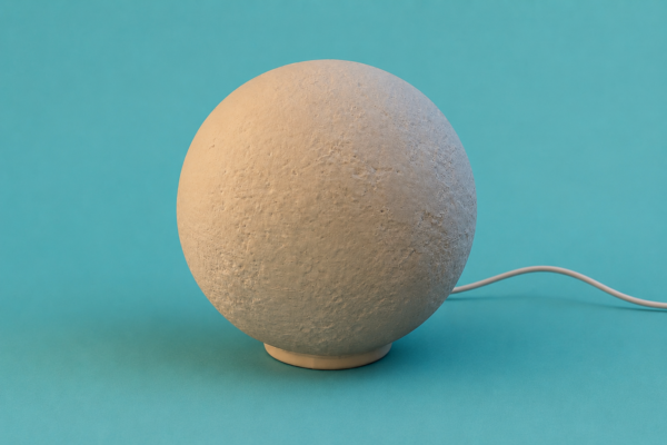 3D Printed Moon Lamp — photo 2 by Vesta Custom Creations